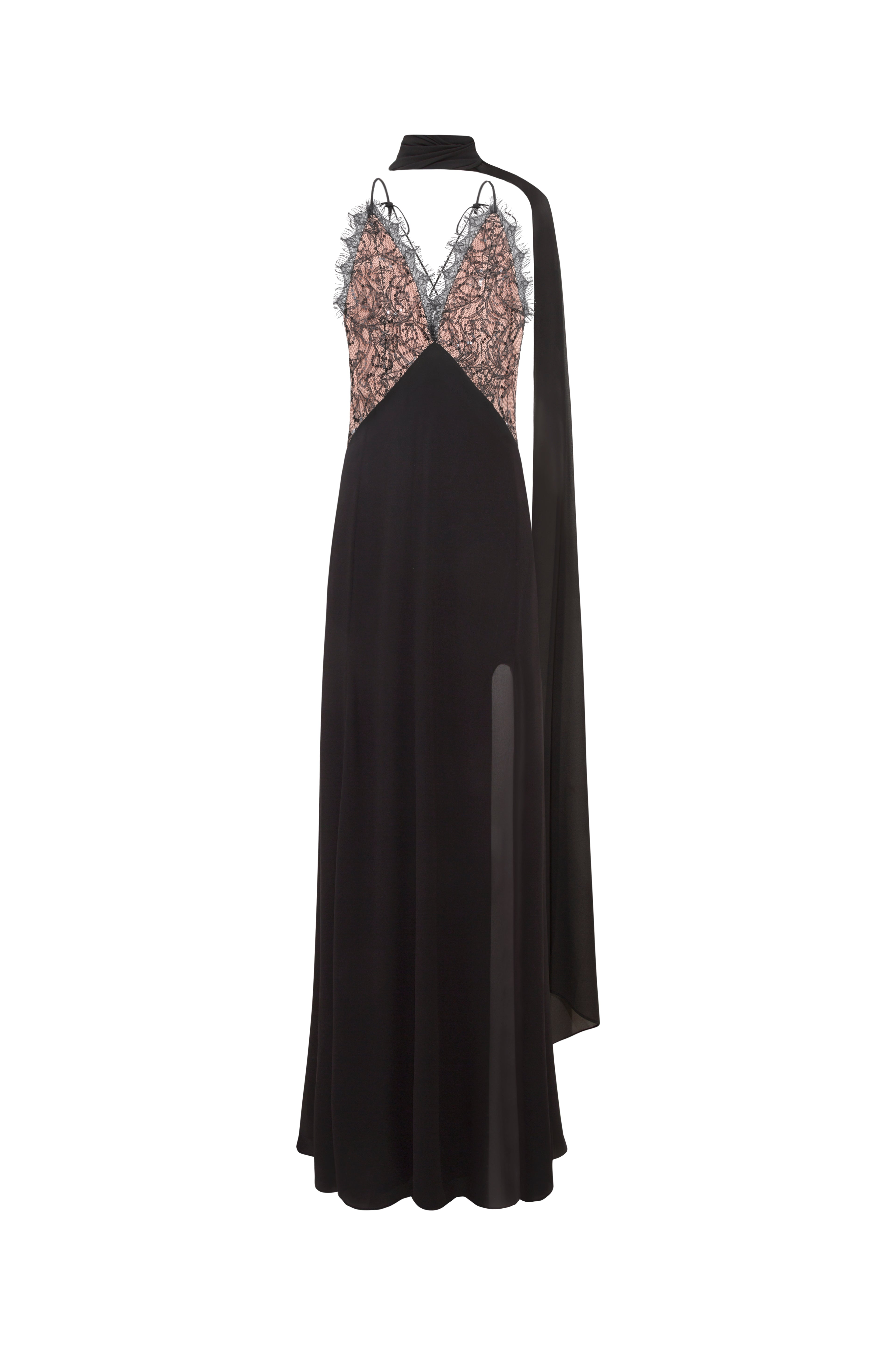 lua maxi dress L'Agence Lua Tiered Maxi Dress In Island Green