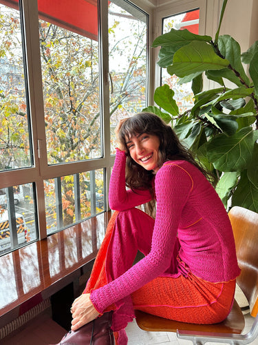 Hazar Motan Wearing Camilla Top and Mirage Pants