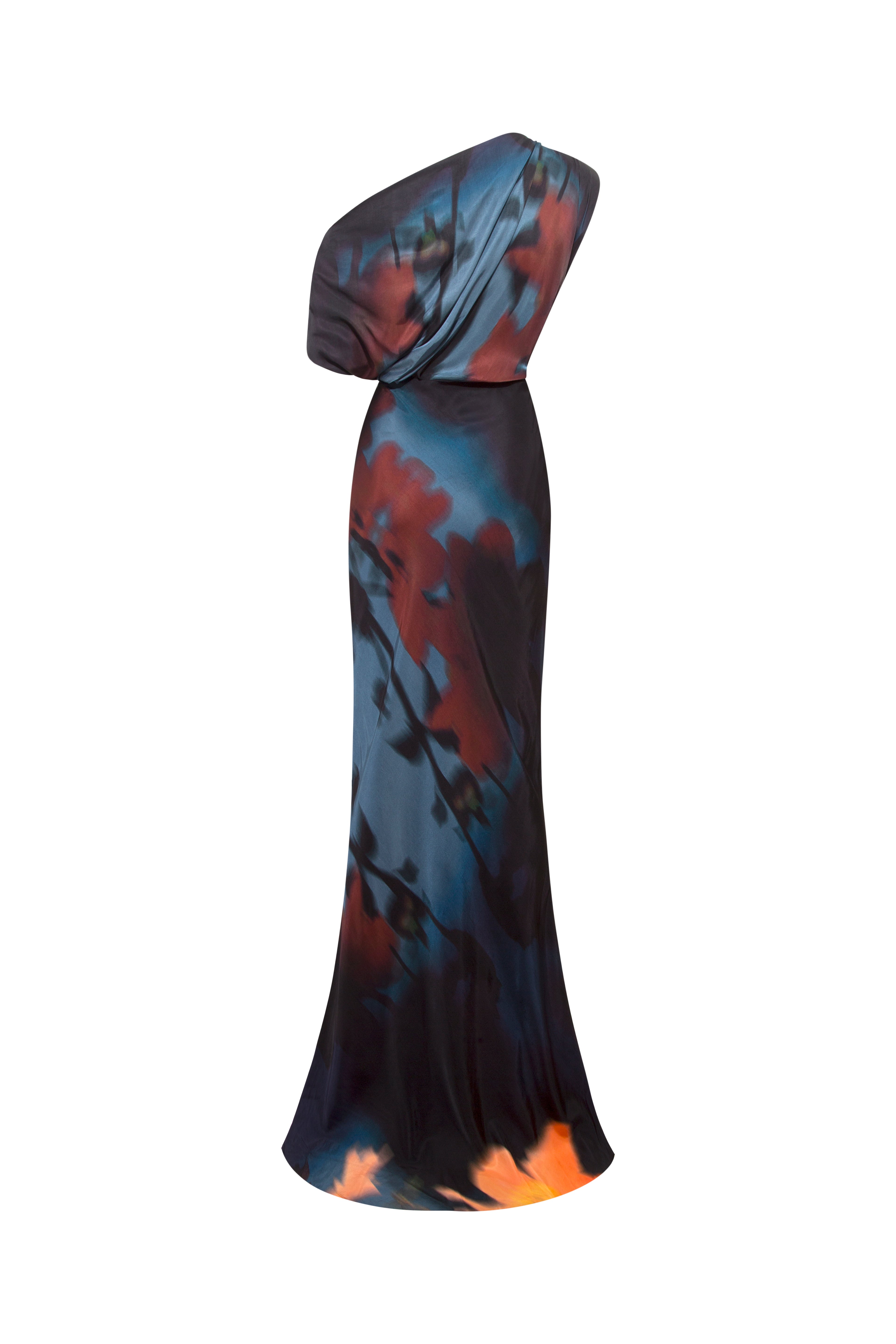 sisters. angelina asymmetric draped one-shoulder maxi dress Sisters. Angelina Asymmetric Draped One-Shoulder Maxi Dress